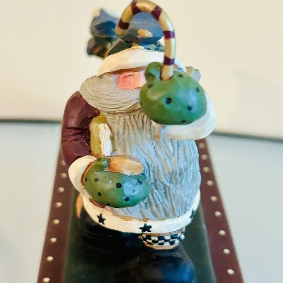 Williraye Studio Christmas Santa Candy Cane With Dog Cat Figurine Candle Box - Picture 3 of 16